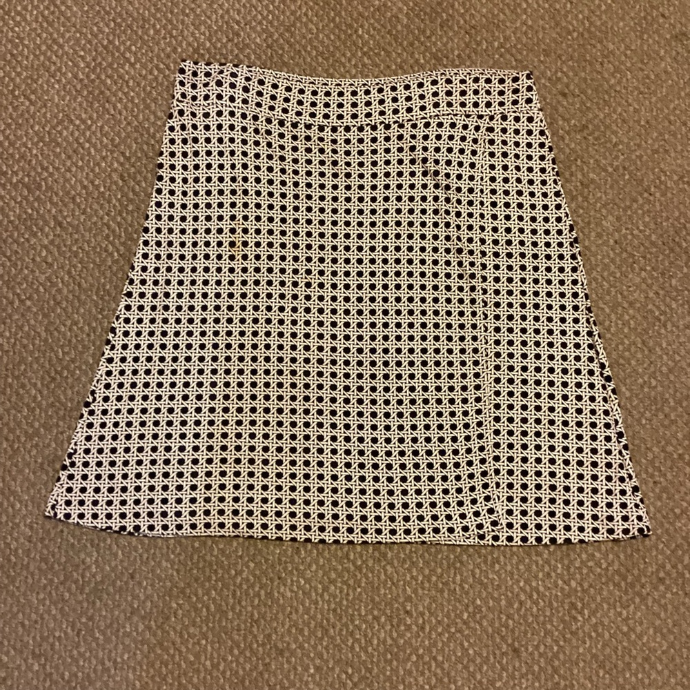 Ann Taylor Black and White Mini Skirt Casual